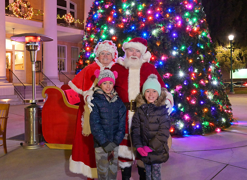 Santa-on-Sqaure-Hendersonville-NC-Holidays Visit with Santa at Hendersonville's Home for the Holidays celebration